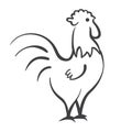 Simple rooster icon