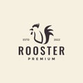 Simple rooster minimal hipster logo design vector graphic symbol icon illustration creative idea