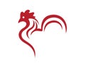 Simple Rooster visualized with Silhouette Style