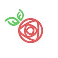 Simple rose icon