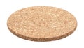Simple round cork pad trivet for hot dishes and hot pots Royalty Free Stock Photo