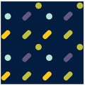 Simple and round friendly seamless pattern