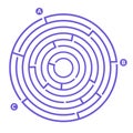 Simple round maze labyrinth game