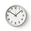 Simple round wall clock with a white background Royalty Free Stock Photo
