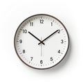 Simple round wall clock with a white background Royalty Free Stock Photo