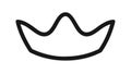 Simple rounded black outline crown, a versatile minimalist icon, vector design Generative AI Royalty Free Stock Photo
