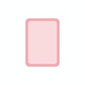 Simple Rounded Corner Rectangle Shape Outline Aesthetic Pink Color Box Royalty Free Stock Photo