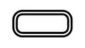 Simple Rounded Rectangle Outline, Basic Frame, UI UX Element, Minimalist Shape, vector design Generative AI Royalty Free Stock Photo