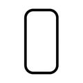 Simple Rounded Rectangle Outline Icon on White Background shape rounded corners Royalty Free Stock Photo