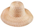 Simple rural straw broad-brim hat Royalty Free Stock Photo