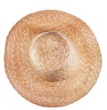 Simple rural straw broad-brim hat Royalty Free Stock Photo