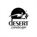 Simple rustic landscape desert logo