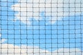 Simple safety net against a cloudy sky Royalty Free Stock Photo