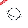 Simple Saturn vector icon Eps10.