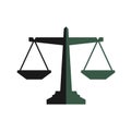 Simple Scale of Justice black color Symbol