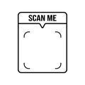 Simple scan me square icon for qr codes and mobile interaction Royalty Free Stock Photo