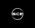 Simple SCE Logo Design Royalty Free Stock Photo