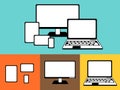 Simple scheme of responsive devices, illustration