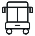 Simple school bus, icon