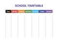 Simple school timetable with place for text