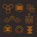 Simple science logo set