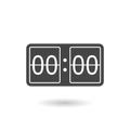 Simple scoreboard icon with shadow Royalty Free Stock Photo
