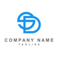 Simple SD initials company logo Royalty Free Stock Photo