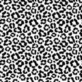 Simple seamless black and white pattern, imitates the skin of a leopard