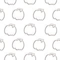 Colorful seamless fall pattern with pumpkins Royalty Free Stock Photo