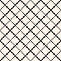 Vector seamless geometric lattice pattern. Abstract black and white background Royalty Free Stock Photo