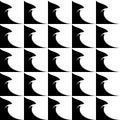 Simple seamless geometric pattern. Repeatable abstract monochrom