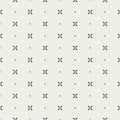Simple seamless pattern. Abstract geometric backdrop. Black cross hatch on white background. Repeated geometry texture Royalty Free Stock Photo