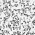 Simple Seamless Pattern of Black and Grey Circles on White Backdrop. Royalty Free Stock Photo