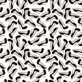 Simple seamless pattern of black shoes on a very large heel