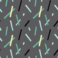 Simple seamless pattern. Green and yellow pastel colors, abstract hand drawn stripes, scandinavian childish minimal geometric Royalty Free Stock Photo