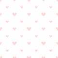 Simple seamless pattern with pale hearts. Cute romantic print.