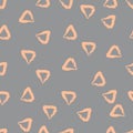 Simple Seamless Vector Pattern with Hand Drawn Irregular Triangles. Freehand Geometric Print Ideal for Fabric, Textile, Wrapping Royalty Free Stock Photo