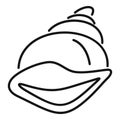 Seashell icon representing summer vacation and ocean life