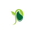 Simple seed sprout logo