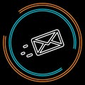 Simple Sending Message Thin Line Vector Icon