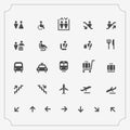 Simple Set of Airport Related Vector Icons