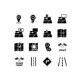 Simple Set of Approve Related Vector Line Icons. Contains such Icons as road, navigator, map, car and more. 48x48 Pixel Perfect