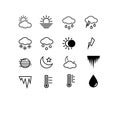Simple Set of Approve Related Vector Line Icons. Contains such Icons as weather, snow, rain, hail, sun and more. 48x48 Royalty Free Stock Photo