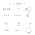 Line Arrow icon set. Line icons collection. Modern vector symbols. Royalty Free Stock Photo