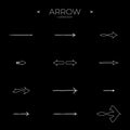 Line Arrow icon set. Line icons collection. Modern vector symbols. Royalty Free Stock Photo