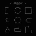 Line Arrow icon set. Line icons collection. Modern vector symbols. Royalty Free Stock Photo
