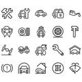 Simple set of automatic services Icons Related Lines Icons. Royalty Free Stock Photo