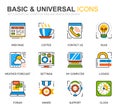 Simple Set Basic Line Icons for Website and Mobile Apps. Vector pictogram pack.