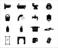 Simple Set of bath room and toilet Related Vector icon user interface graphic design. Contains such Icons as bathroom, toilet,