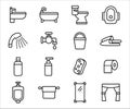 Simple Set of bath room and toilet Related Vector icon user interface graphic design. Contains such Icons as bathroom, toilet,